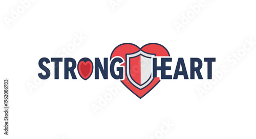 Symbolic emblem representing robust cardiovascular health and unwavering protective spirit design