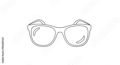 Vector glasses icon, eyeglasses outline, sunglasses symbol, optical glasses