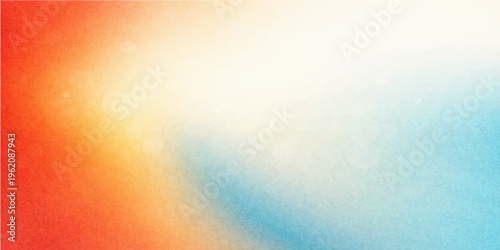 Abstract artistic gradient blend of orange, white, and blue, creating a vibrant, dynamic, and visually engaging design.