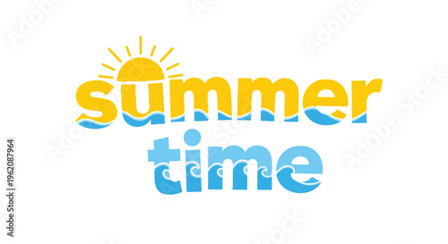 Vibrant graphic celebrating the warmth and joy of the sun-drenched season a perfect emblem for carefree days and refreshing aquatic adventures