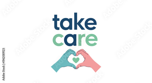 Caring hands forming a heart with a supportive message for community well-being and kindness