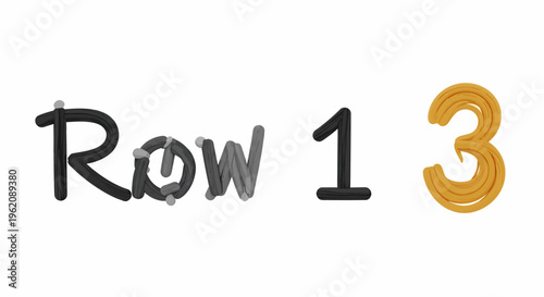 row 1 3 text illustration for table header or spreadsheet design element