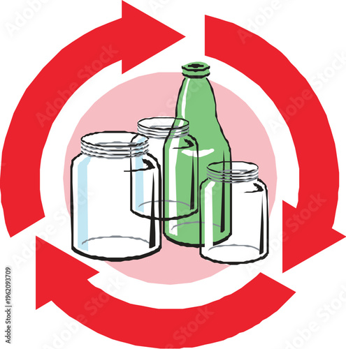 A bottle of wine and a bottle of beer stand beside a wine bottle and glass in a bar setting, featuring alcoholic liquor, green glass objects, and various beverage liquids for a classic drink design