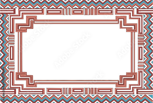 Geometric frame with decorative border and blank space