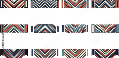 Geometric patterns decorative repeating design elements collection