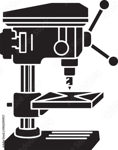Professional Bench Drill Press Silhouette