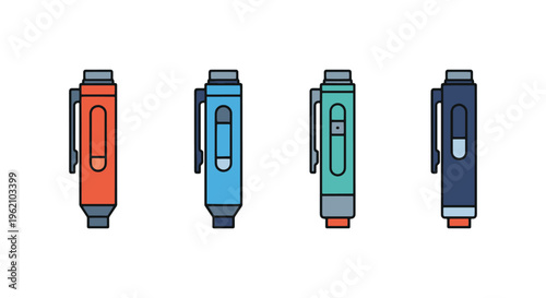 Insulin Pen Line art vector simple abstract minimal