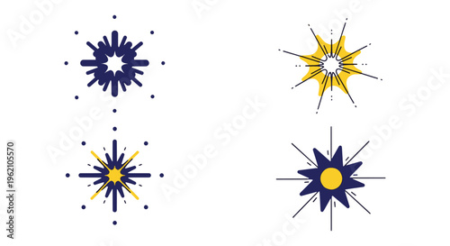 Interstellar Burst Line art creative abstract vector