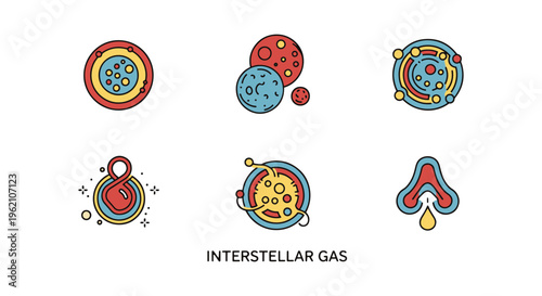 Interstellar Gas Line art creative abstract illustration vector