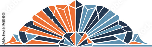 Abstract geometric design with symmetrical elements