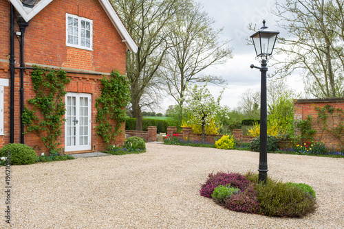 Country house and garden in Spring, England, UK