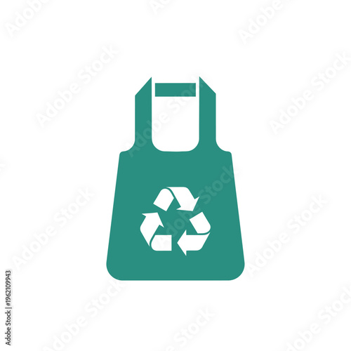 Eco friendly reusable bag icon.
