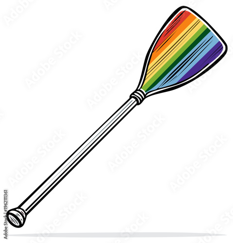 Rainbow Paddle for Stand Up Paddleboarding and Water Sports