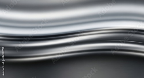 Metallic wave pattern, gray silver background, abstract texture, wavy design element