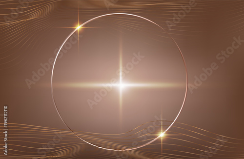 Premium background design with mocha mousse line pattern (texture) in luxury pastel color. Abstract horizontal vector template for business banner.dark brown background with golden brown circles. 