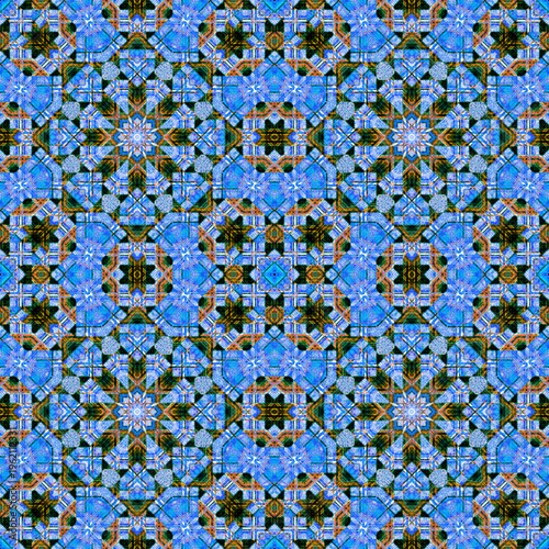 Seamless geometric pattern in various colors. Abstract endless background for design, print, and web.