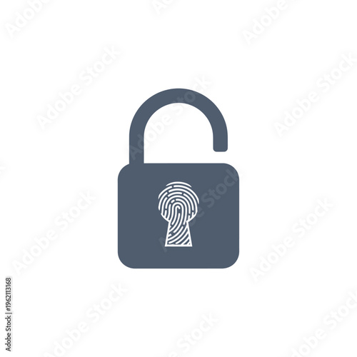 Biometric security lock with fingerprint.