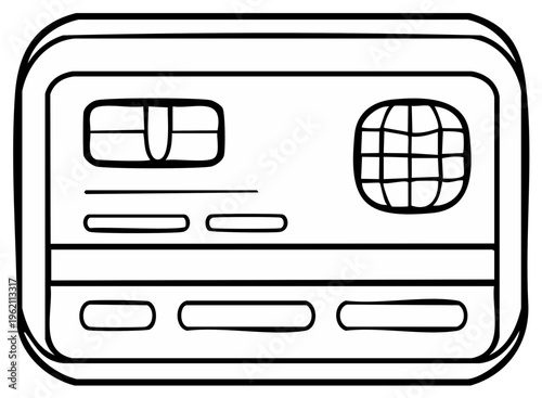 Wallpaper Mural Black and White Credit Card Illustration Torontodigital.ca