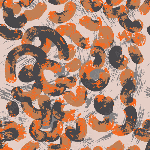 Foto Abstract brush art, vector leopard animal skin, surrealistic animal skin, hyper