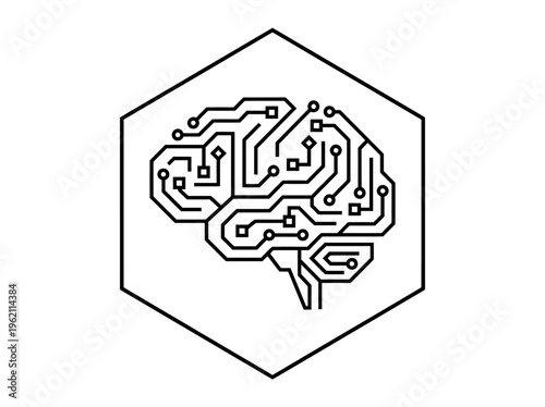 Artificial Intelligence Brain Technology Icon