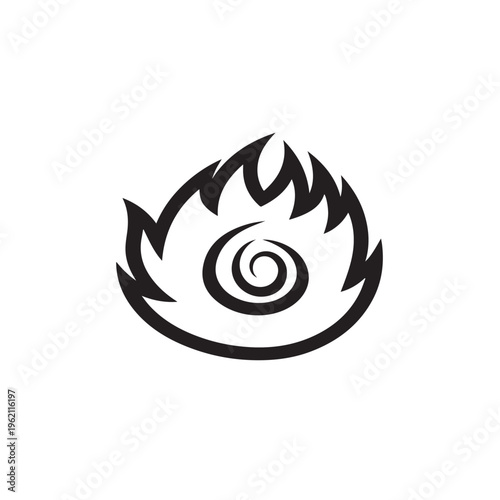 Energy symbol: a dynamic, graphic representation of a powerful energy source, emanating with potential and movement.