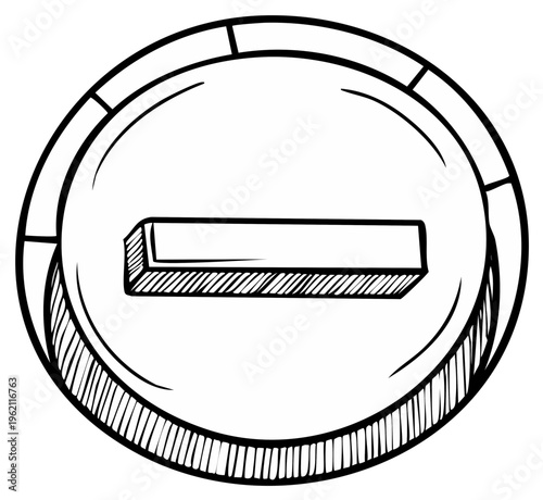 Hand Drawn Red Stop Sign Icon Illustration Simple Line Art