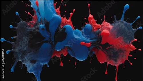 An abstract composition featuring an explosion of vibrant paint, creating a dynamic visual effect, is perfect for any artistic project. 