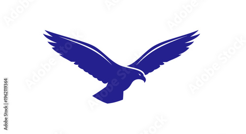 A stylized illustration of an eagle in flight, a symbol of freedom and strength