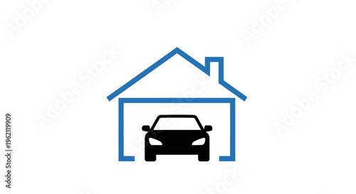 A symbolic representation of homeownership, security, and the protection of vehicles no comma