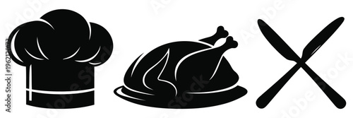 Black and white illustration of firefighter tools