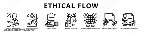 Ethical Flow web banner icon illustration