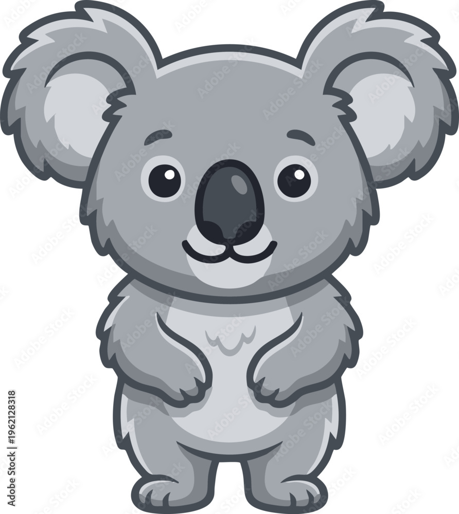 Fototapeta premium cut koala panda sitting on a white colour screen background