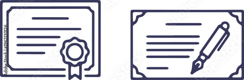Illustration depicting certification and document signing concepts