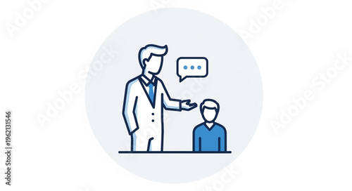 Professional Guidance - A Manager Mentoring an Employee with Clear Communication.