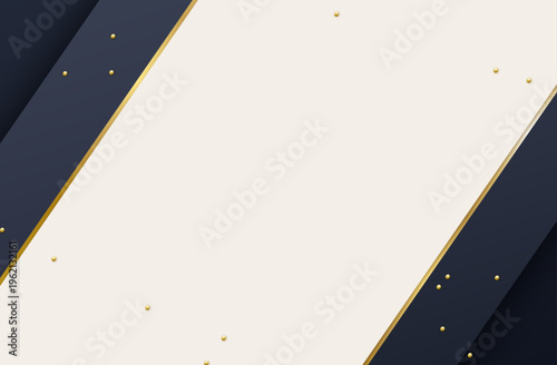 ネイビーとゴールドの斜めラインが際立つ高級感あるフレーム背景・シンプルで洗練されたラグジュアリーデザイン