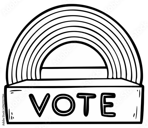 Vote Symbol Illustration Political Campaign Concept