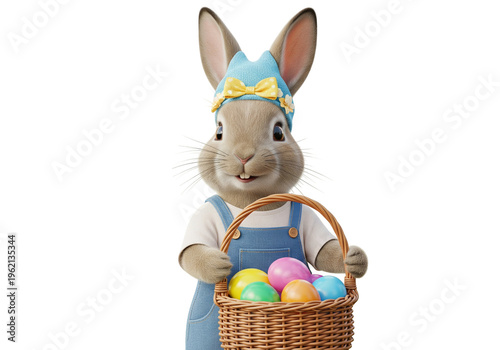 Easter Bunny with Egg Basket
