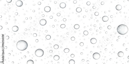 Bild auf Leinwand Clear water droplets pattern on white background for realistic liquid surface de
