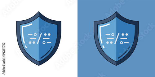 Illustrative security shield icon representing digital protection, data privacy, and online safety with abstract programming symbols for cybersecurity concepts