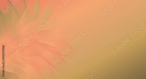暖色グラデーションに柔らかな曲線が重なる抽象的なデザイン背景と流れるような光のレイヤー表現