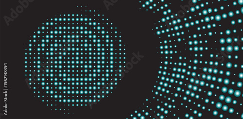 Blue Particle Circle Abstract Digital Technology Background