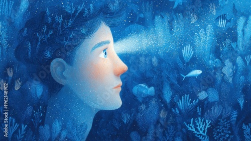 Flow state concept with deep focus and uninterrupted mental performance