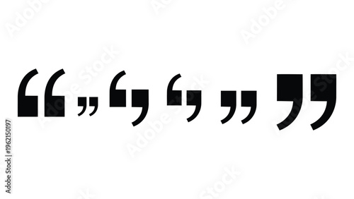 A collection of quotation marks in various styles and orientations