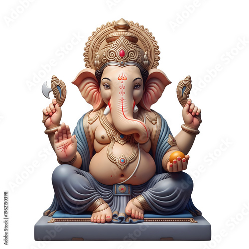 AI Generated Illustration for Happy Ganesh Chaturthi Festival for Invitation, Poster, Social Media Post Design Background