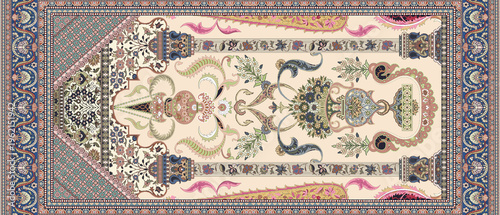 Fotografie Production-ready seamless textile print designed for direct fabric printing