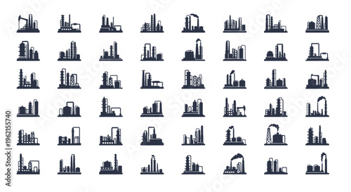City skylines and building silhouettes collection.