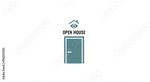 Open house real estate sign icon.