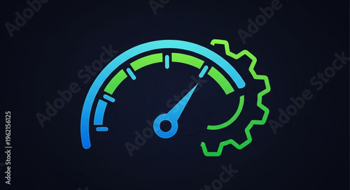 Performance Optimization - Speedometer and Gear Icon for Efficiency.