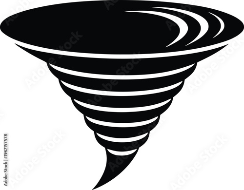 Abstract tornado cyclone storm weather hazard icon vector