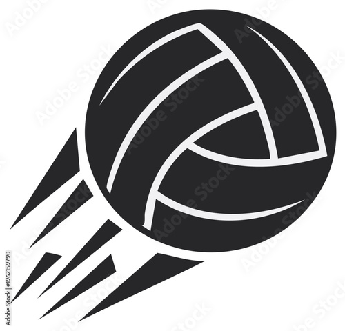 Flying Volleyball Graphic Illustration Sport Concept Ball